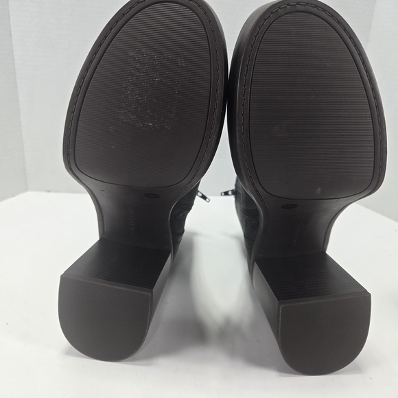 *NWOT* Lucky Brand Olliner Platform Chunky Heeled Black Boots Size 8.5 Women's - Picture 9 of 12